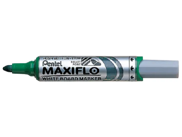 Viltstift Pentel MWL5M Maxiflo whiteboard groen 3mm