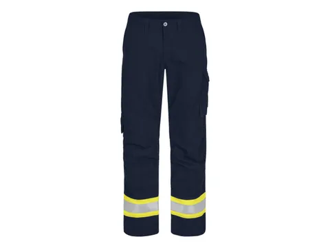 Tranemo 6021 werkbroek, fluo geel/marineblauw, maat 60, per stuk