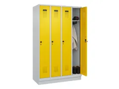 locker,HxBxD 1950x1200x500mm,4vak,vak B 300mm,draaigrendel,sokkel