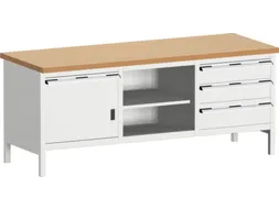 werkbank met opbergruimte,HxBxD 840x2000x750mm,beukenblad