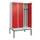 locker met bank,voor scheiding van kleding,HxBxD 2120x1200x815mm,3vak