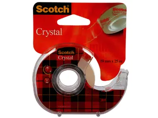 Plakband Scotch 600 19Mmx25M Crystal Clear + Handafroller - 2