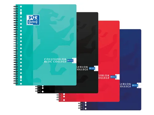 Collegeblok Oxford School Scribzee A4 23-Gaats Ruit 10Mm 80Vel Assorti