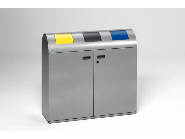 Afvalverzamelstation 3x80 Liter Inworp Ral 1023/ral7021/ral5010