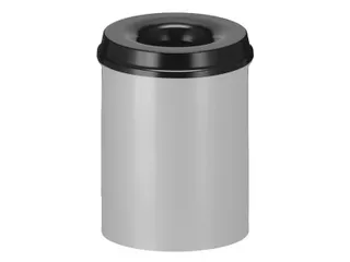 Vlamdovende Papierbak 15 Liter Mat RVS - 1