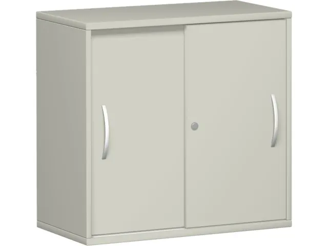 Schuifdeurkast 770x800x430mm Romp Lichtgrijs Decor Front Lichtgrijs