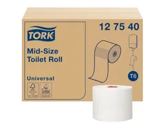 Toiletpapier Tork Mid-size T 6 universeel 1-laags 135m wit 127540