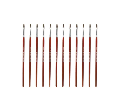 Penseel Kangaro Serie 121 plat Nr. 0 geitenhaar doos 12 stuks