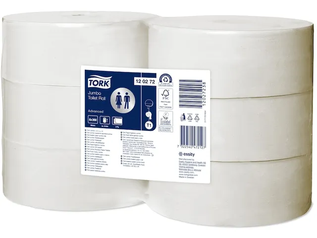 Toiletpapier Tork T1 Jumbo 2-laags Wit Advanced 120272