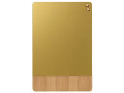 Glasmagneetbord Naga 60x80cm goud/eiken afgeronde hoeken