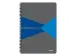 Cahier Leitz Office A4 ligné couverture PP gris/bleu