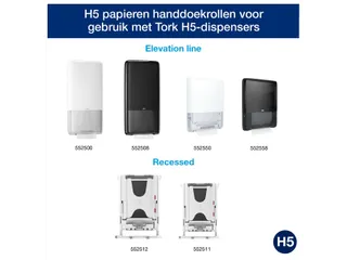 Tork 100585 PeakServe Continu Handdoek Universal H5 1-laags 12x410 vel - 3