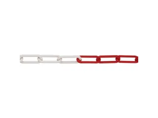 afzetketting,v. afzetpaal met ketting,Ø 6mm,L 50m,PE,rood/wit - 1