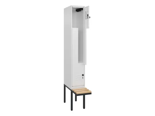 Z-garderobekast,HxBxD 2120x300x815mm,2vak,vak B 300mm,draaigrendel