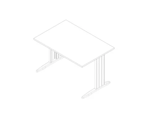 bureau,HxBxD 730x1200x800mm,blad wit,C-voet wit