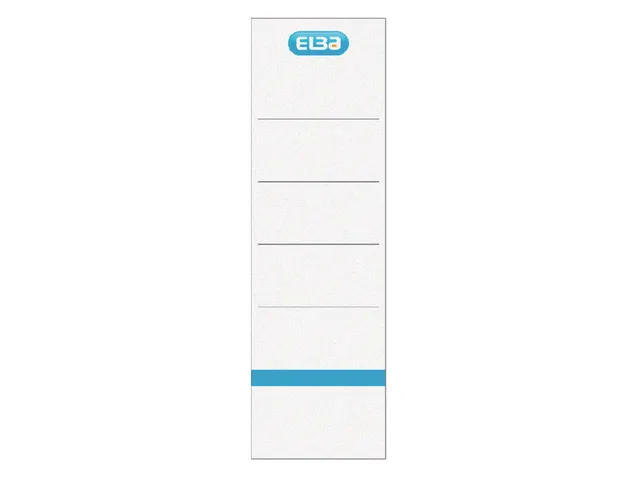 Rugetiket Elba breed 59x190mm zelfklevend wit/blauw 10 stuks