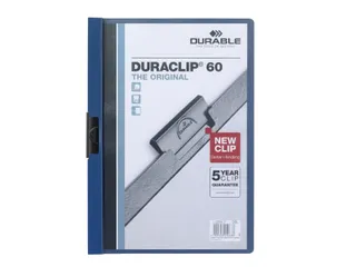 Klemmap Durable Duraclip A4 6mm 60 vellen donkerblauw - 1