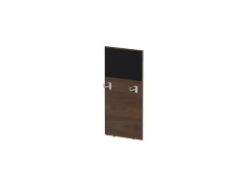 baliepaneel bureau aanbouw links 600mm NV bruin hickory BN8033-zwart