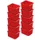 set draaistapelbakken,10-dlg.,HxLxB 245x455x360mm,32l,PP,rood