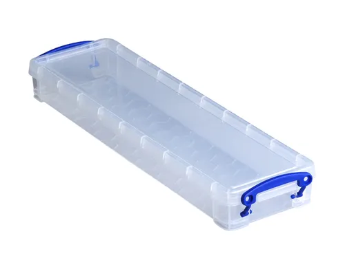 Opbergbox Really Useful 0.8 liter 355x100x40mm transparant wit