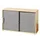 schuifdeurkast,HxBxD 1000x1200x400mm,2xhouten vloer,3ordnerhoogte