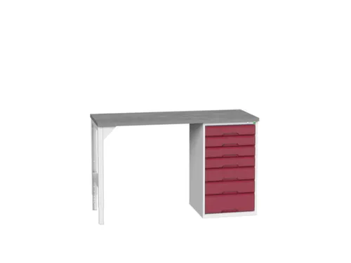werkbank,HxBxD 930x1500x600mm,linoleumblad,2voeten/1container