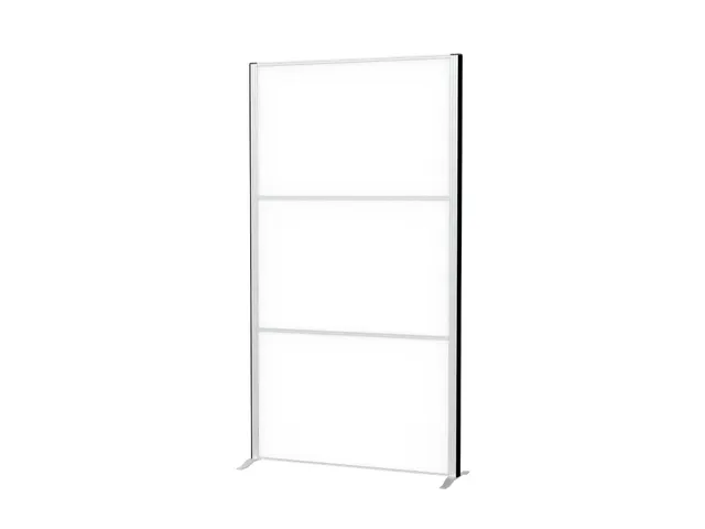 MAULconnecto scheidingswand 3 x whiteboard voet Zilver
