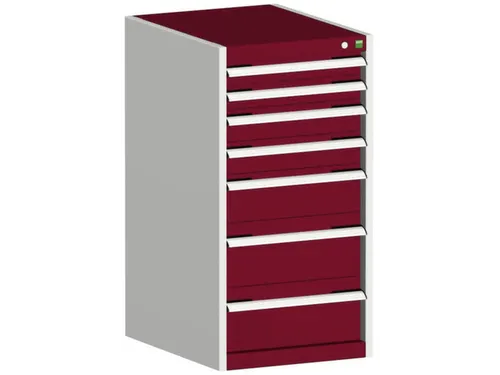 ladekast HxBxD 1000x525x525mm 7laden romp RAL7035 front RAL3004