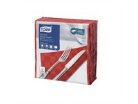 Textured Dinnerservet 38x39cm 2-laags rood 1/4 vouw doos 900 stuks