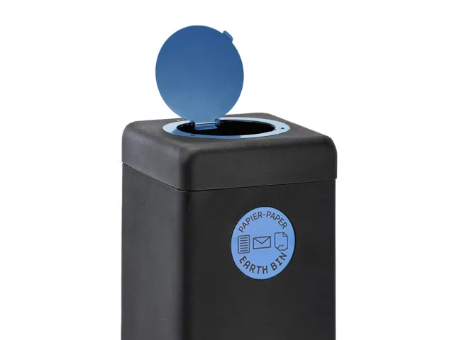 Afvalbak 90 liter, EarthBin zwart blauw