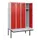 locker met bank,HxBxD 1950x1200x815mm,4vak,vak B 300mm,draaigrendel