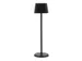 Lampe de table Securit Georgina LED rechargeable dimmable USB noir