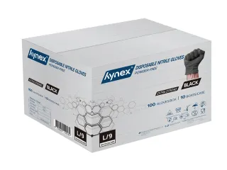 Handschoen Hynex nitril L zwart extra sterk 5gr 100 stuks - 5