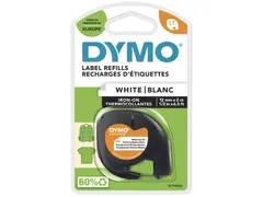 Labeltape Dymo Letratag 18769 strijkbaar 12mm Zwart Op Wit S0718850