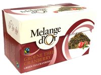 Groene thee Cranberry 20 zakjes 2gr. Fair Trade