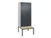 locker voor scheiding van kleding,HxBxD 2120x800x815mm,2vak