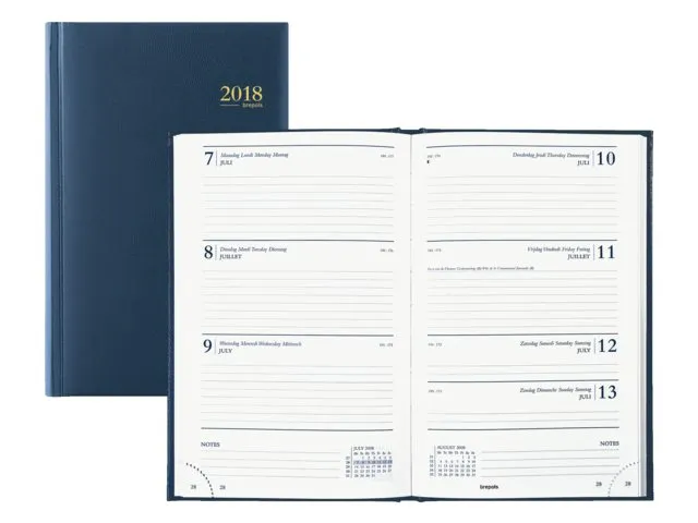 Agenda 2027 Brepols Saturnus Lima 7dagen/2pagina's blauw