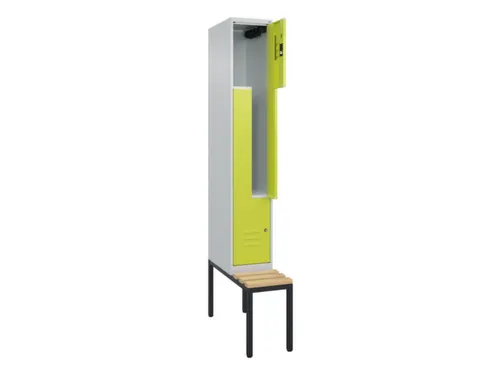 Z-garderobekast,HxBxD 2120x300x815mm,2vak,vak B 300mm,cil.-slot