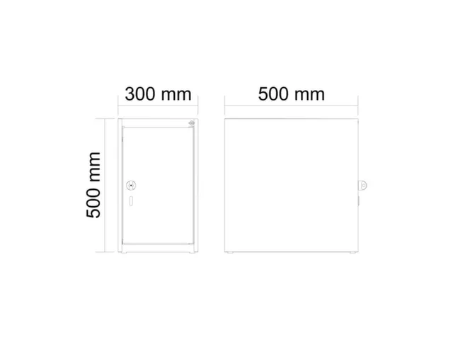 opzetkast,v. locker,1vak.,vak B 300mm,HxBxD 500x300x500mm,cilinderslot