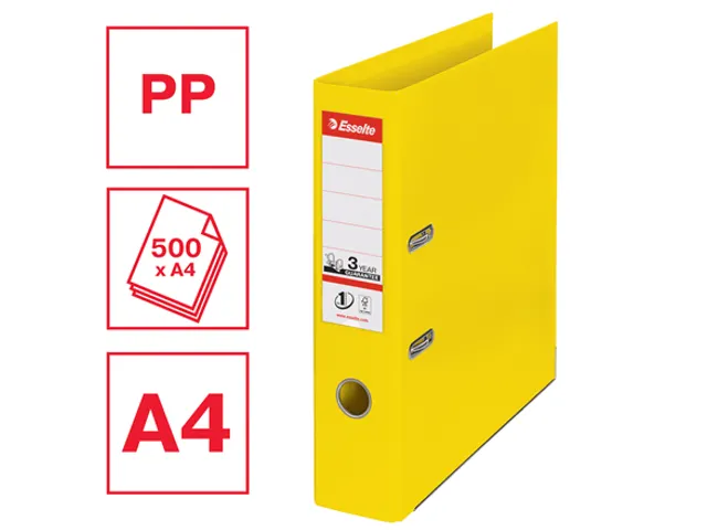 Ordner Esselte Vivida A4 75mm PP geel