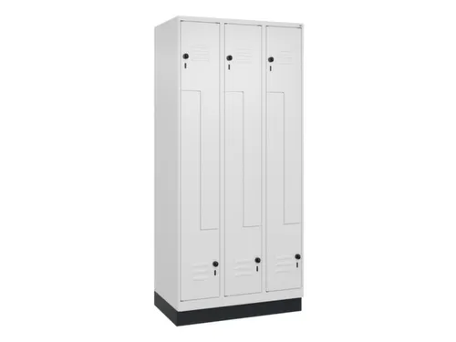 Z-garderobekast,HxBxD 1950x900x500mm,vak B 150/300mm,draaigrendel