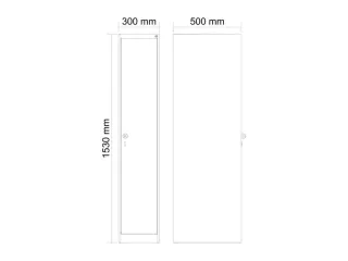 schoollocker,HxBxD 1530x300x500mm,1vak,vak B 300mm,cil.-slot - 3