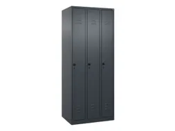 locker,HxBxD 1850x750x500mm,3vak,vak B 250mm,draaigrendel