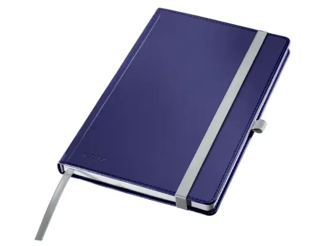 Leitz Style notitieboek A5 gelijnd met harde kaft Titanium Blauw