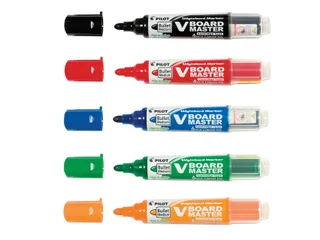 Whiteboardmarker Pilot V-Board Master Begreen Rond Medium Punt Rood - 3