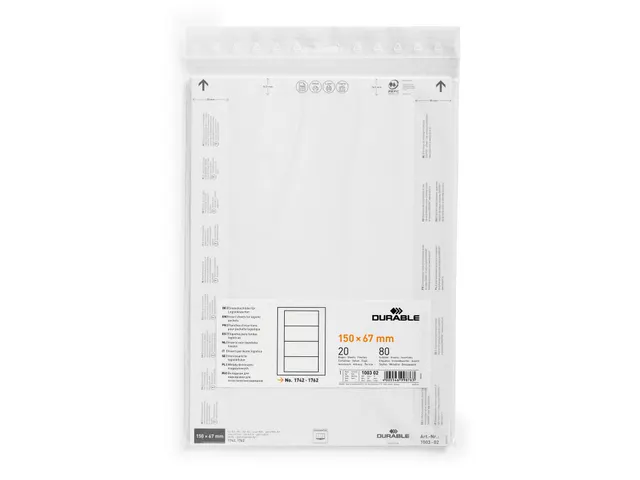 Feuilles d'insertion pour pochette 150x67mm (80 cartes)