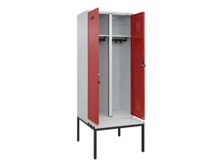 locker met bank,voor scheiding van kleding,HxBxD 2120x800x815mm,2vak - 1