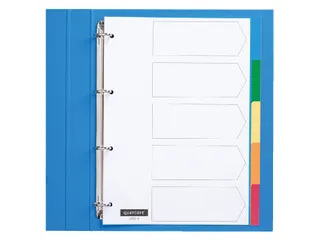 Tabbladen Quantore A4 4-Gaats 5-Delig Assorti Tabs Pp - 1