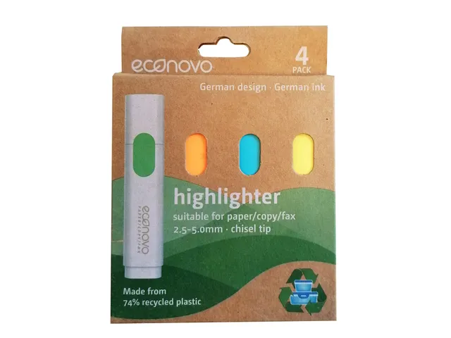 Markeerstift Econovo assorti blister à 4 stuks