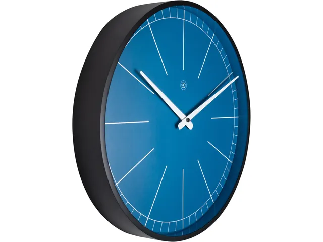 Wandklok nXt Ethan Ø 40cm blauw streepaanduiding